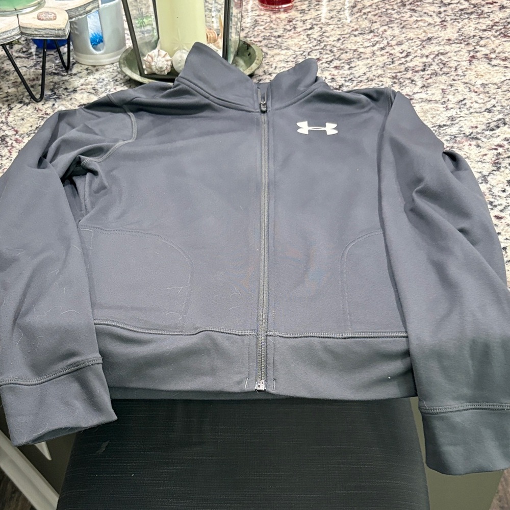 Under Armour Kids Black Full-Zip Athletic Jacket